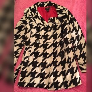 Black and white coat